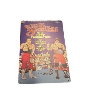 WWF World Wrestling Federation Wrestling Superstars Metal Tin Sign Advertisement